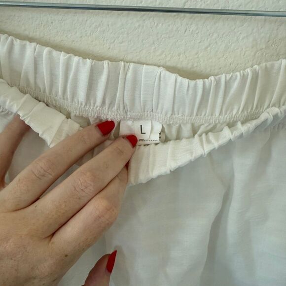 EUC White Sheer Textured 2-Piece Matching Set - Picture 7 of 8